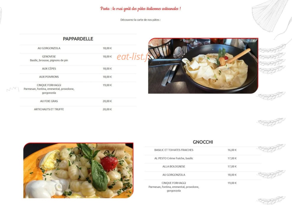 Prima pasta — carte page 2