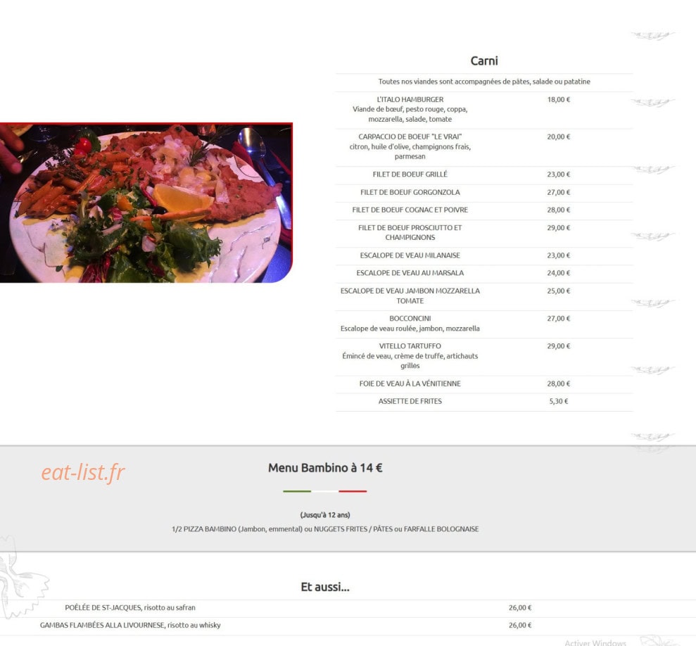 Prima pasta — carte page 13