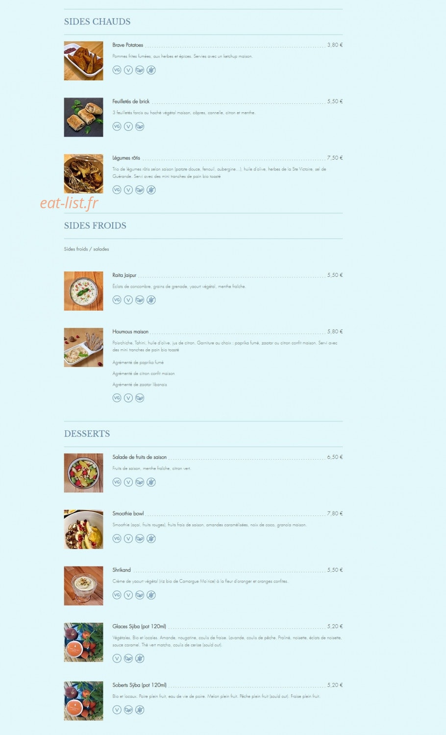 Sanctuary Coffee & Kitchen — carte page 3