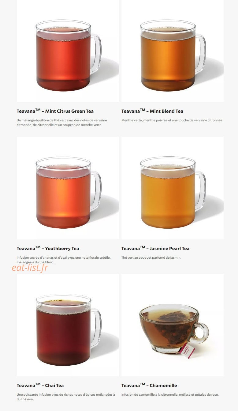 Starbucks Coffee — carte page 11