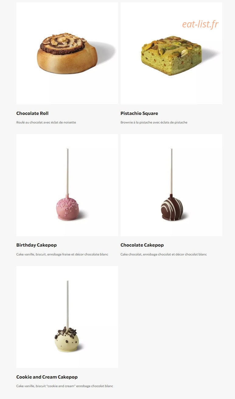 Starbucks Coffee — carte page 15
