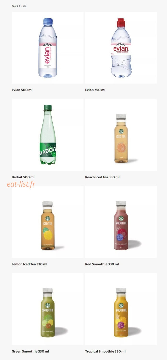 Starbucks Coffee — carte page 12