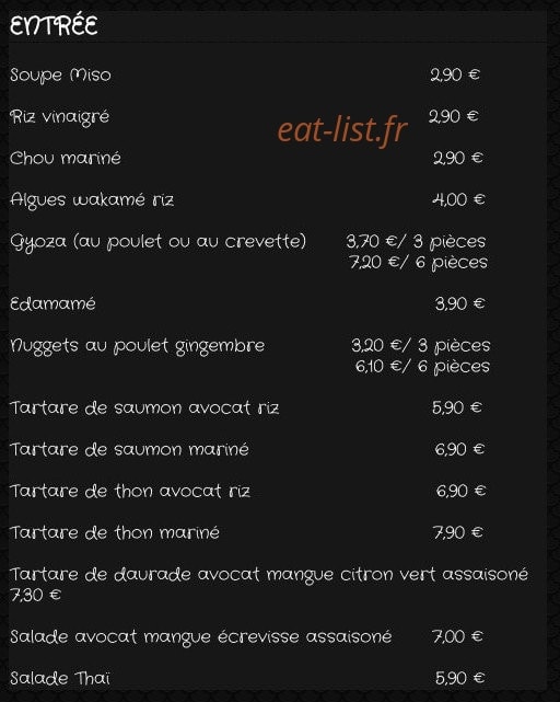 Sushi Couronne — carte page 1