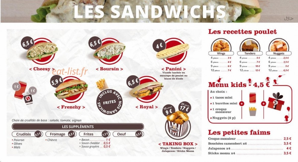 Taking food — carte page 3