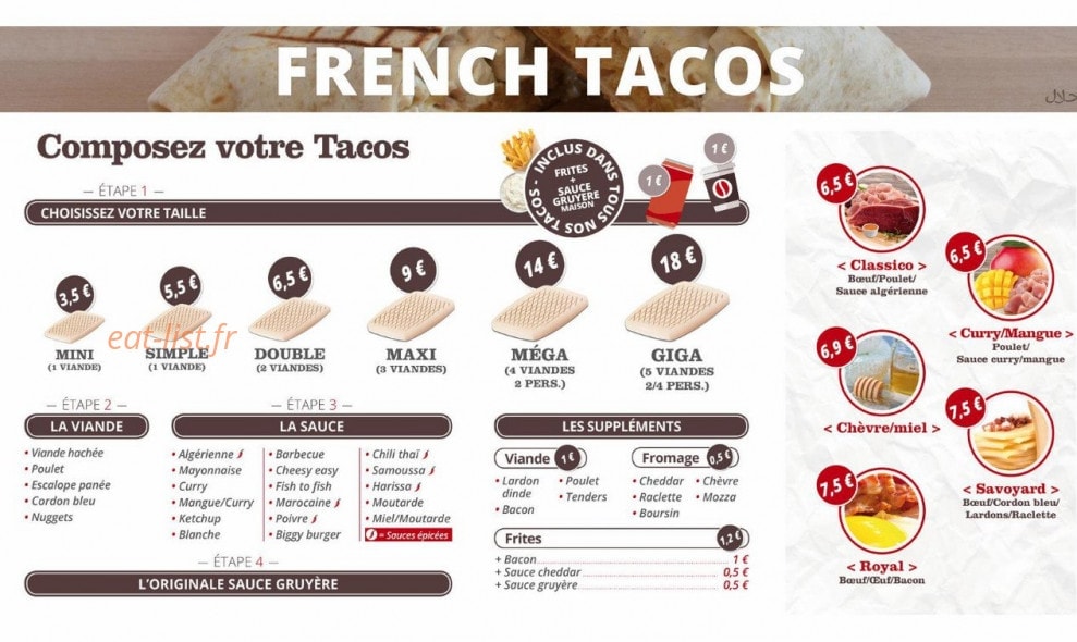 Taking food — carte page 1