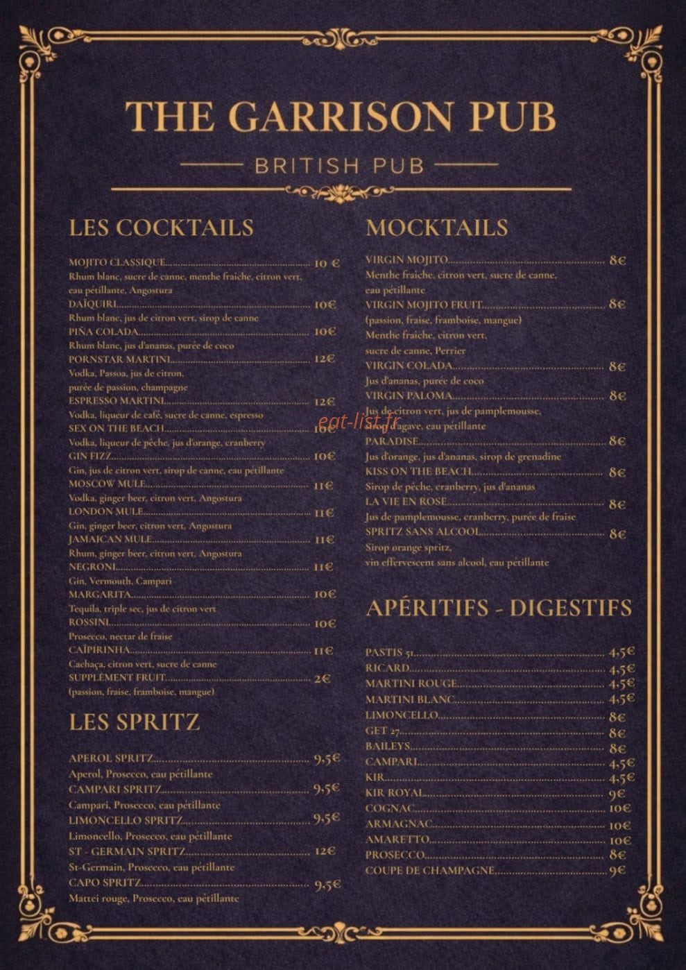The Garrison — carte page 2