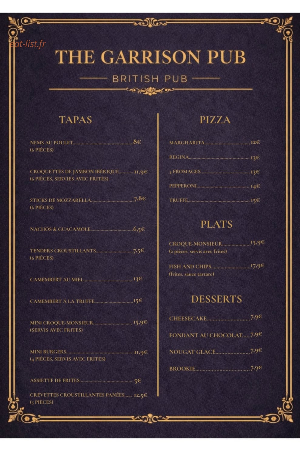 The Garrison — carte page 6