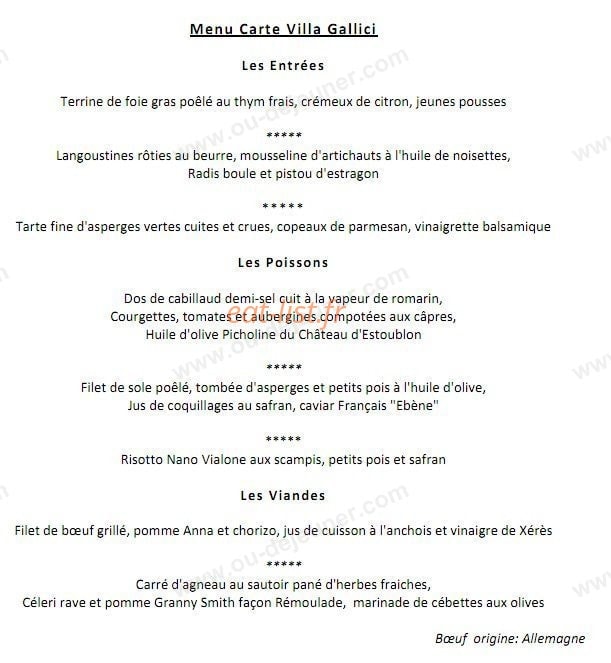 Villa Gallici — carte page 4