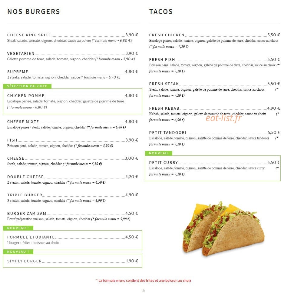 Zam & zam — carte page 1