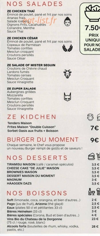 Ze Kitchen — carte page 4