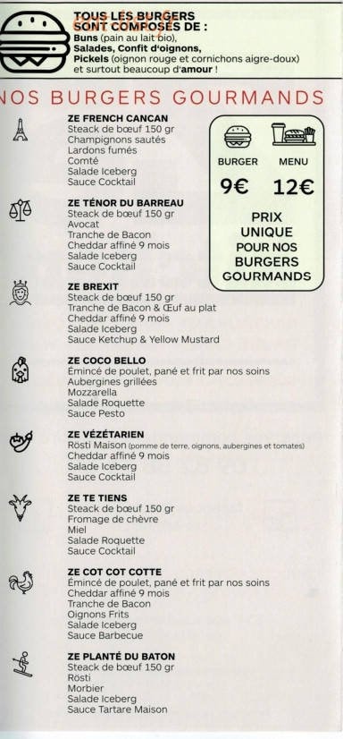 Ze Kitchen — carte page 2