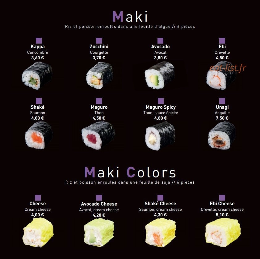 Enjoy sushi — carte page 7