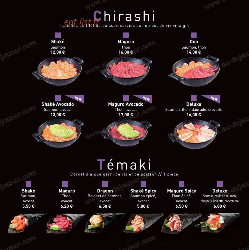 Enjoy sushi — carte page 17