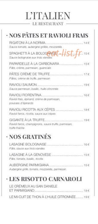 L'italien — carte page 2