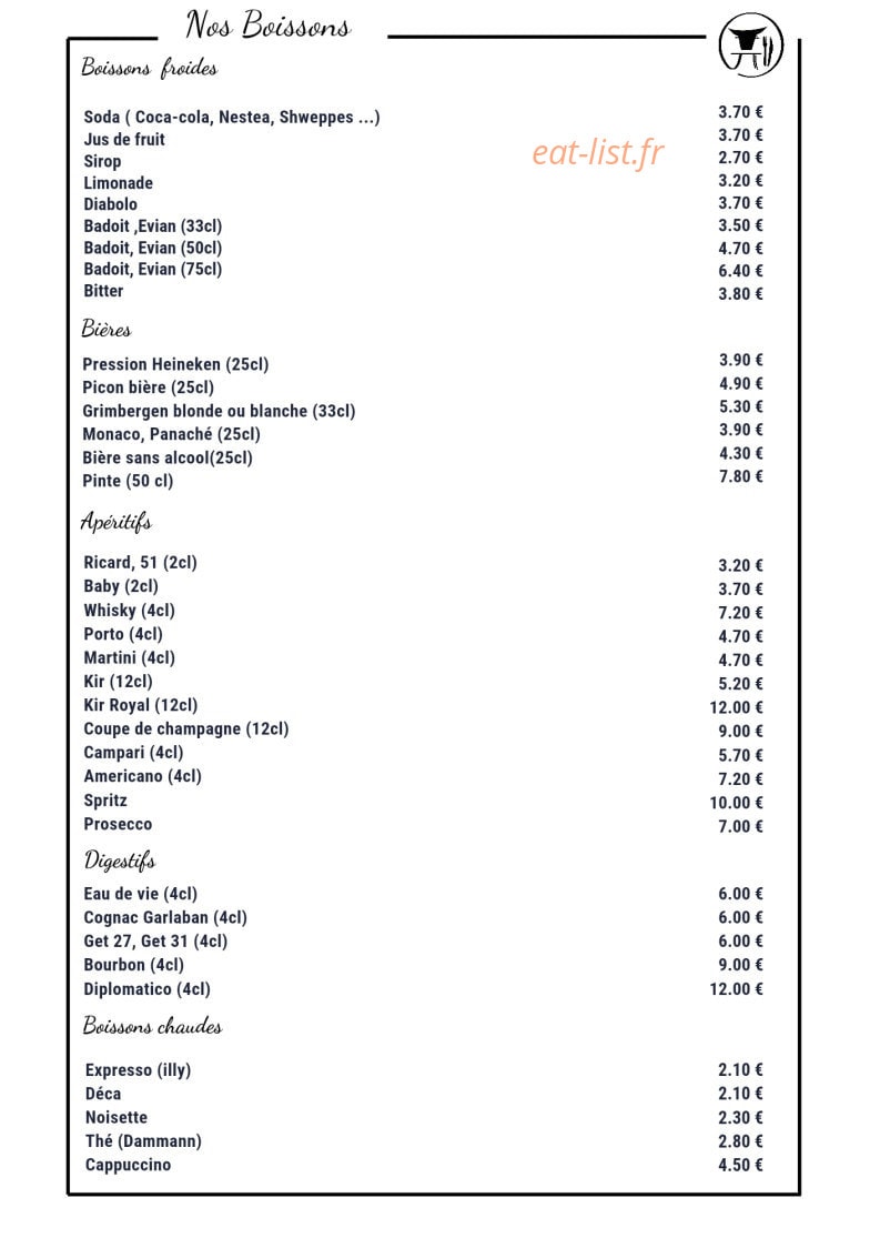 La Table du Boucher — carte page 6