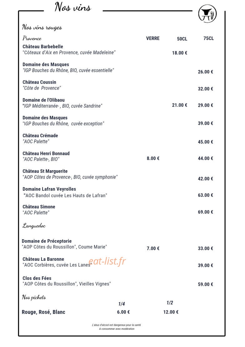 La Table du Boucher — carte page 5