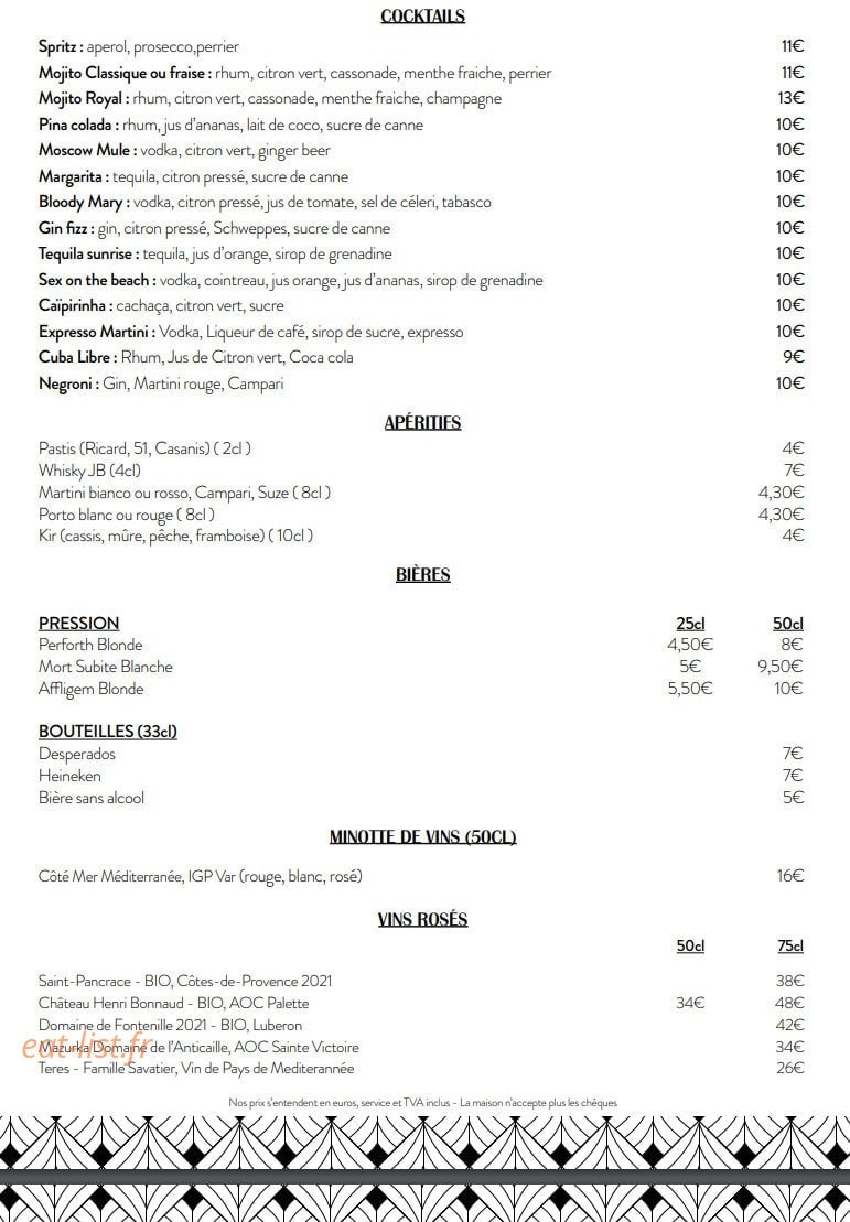 Le Relais Cézanne — carte page 7