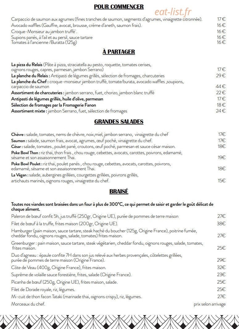 Le Relais Cézanne — carte page 2