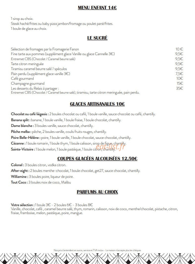 Le Relais Cézanne — carte page 5