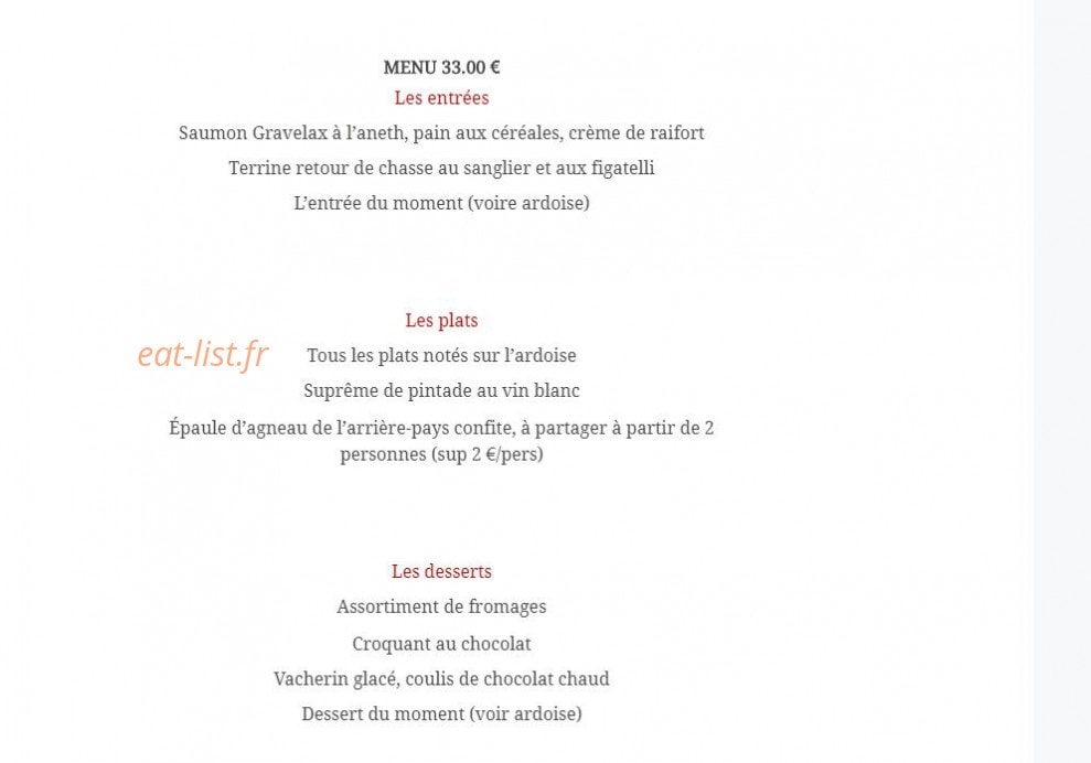 Le Kabanon — carte page 2