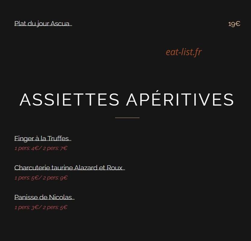 Ascua — carte page 2