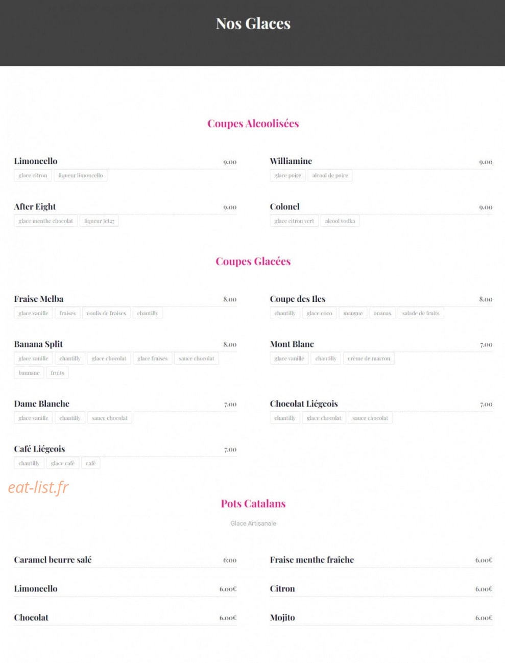 Chez Yo — carte page 5