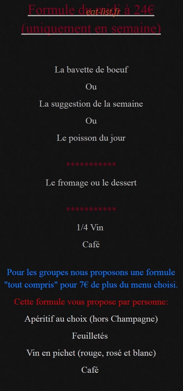 Le Mas des Vignes — carte page 1