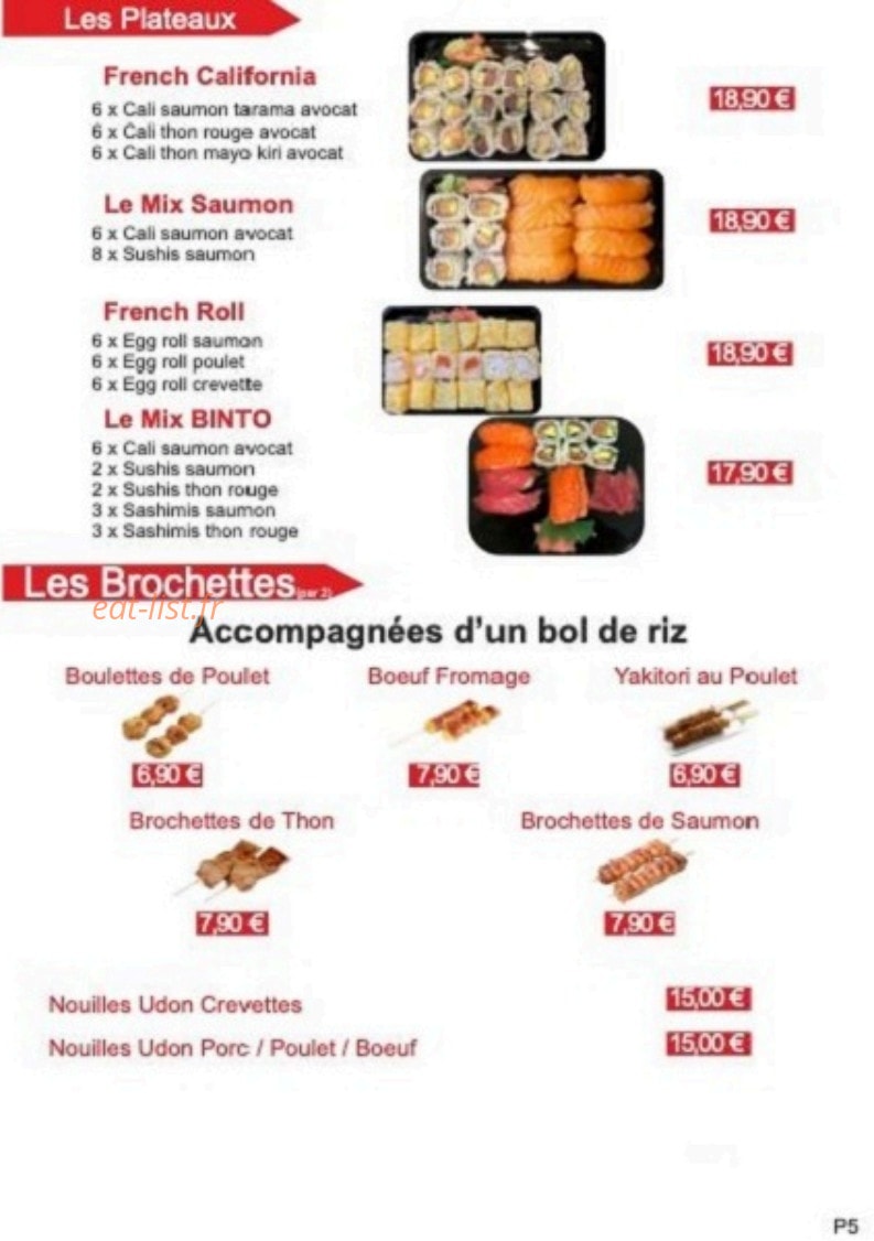 Sushis Binto — carte page 5