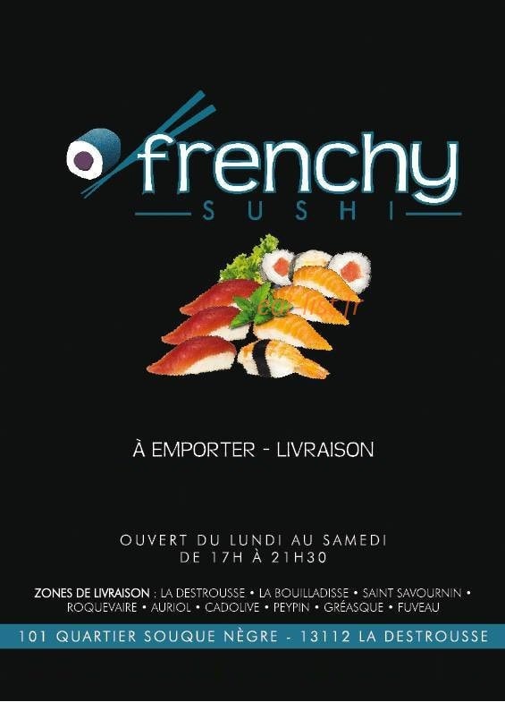 Frenchy sushi — carte page 1