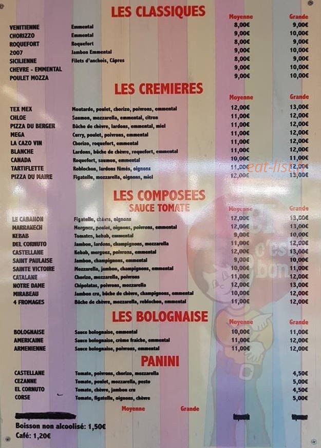 Le Cabanon — carte page 1