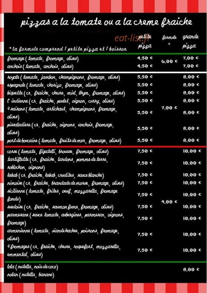 Pizzeria Les 2 Cade — carte page 2