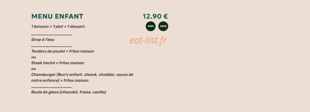 Bistro Burger — carte page 6