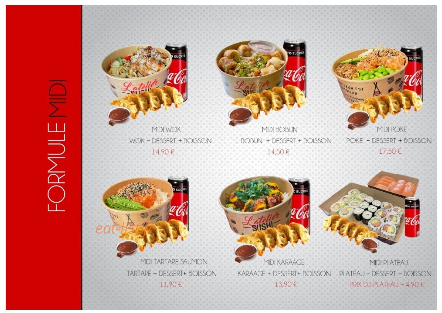 L'atelier Sushi — carte page 13