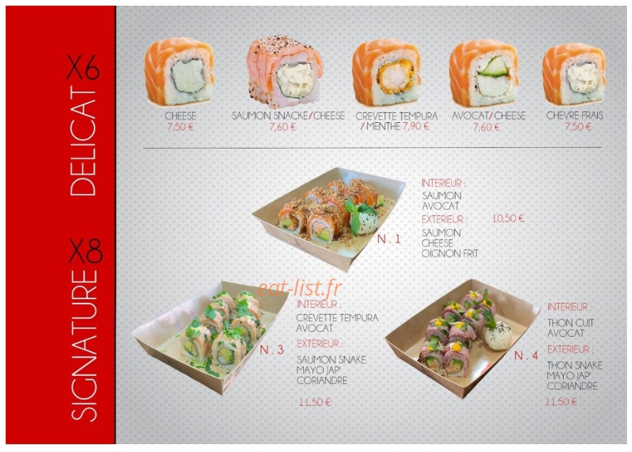L'atelier Sushi — carte page 5
