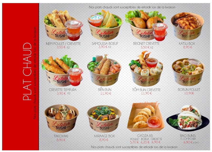 L'atelier Sushi — carte page 12