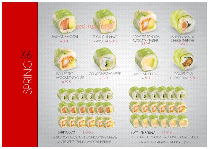 L'atelier Sushi — carte page 8