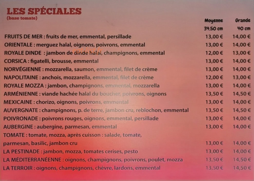Le Classico — carte page 2