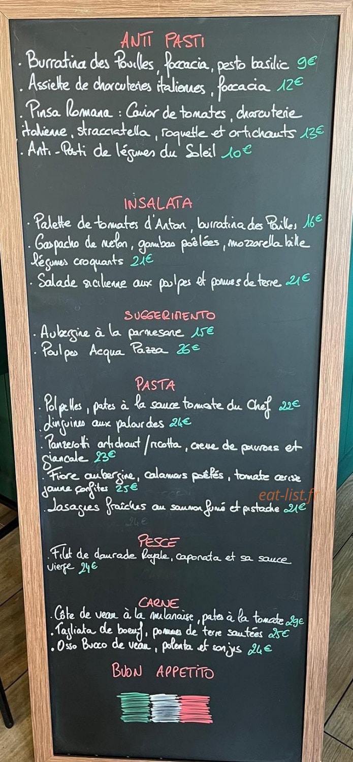 La Table de Rina — carte page 1