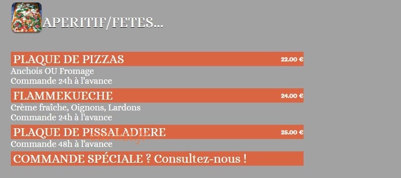 Ô Grain de Pizz' — carte page 5