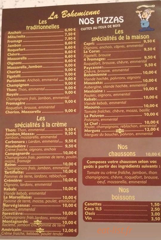 Les pizzas chez Pilé — carte page 2