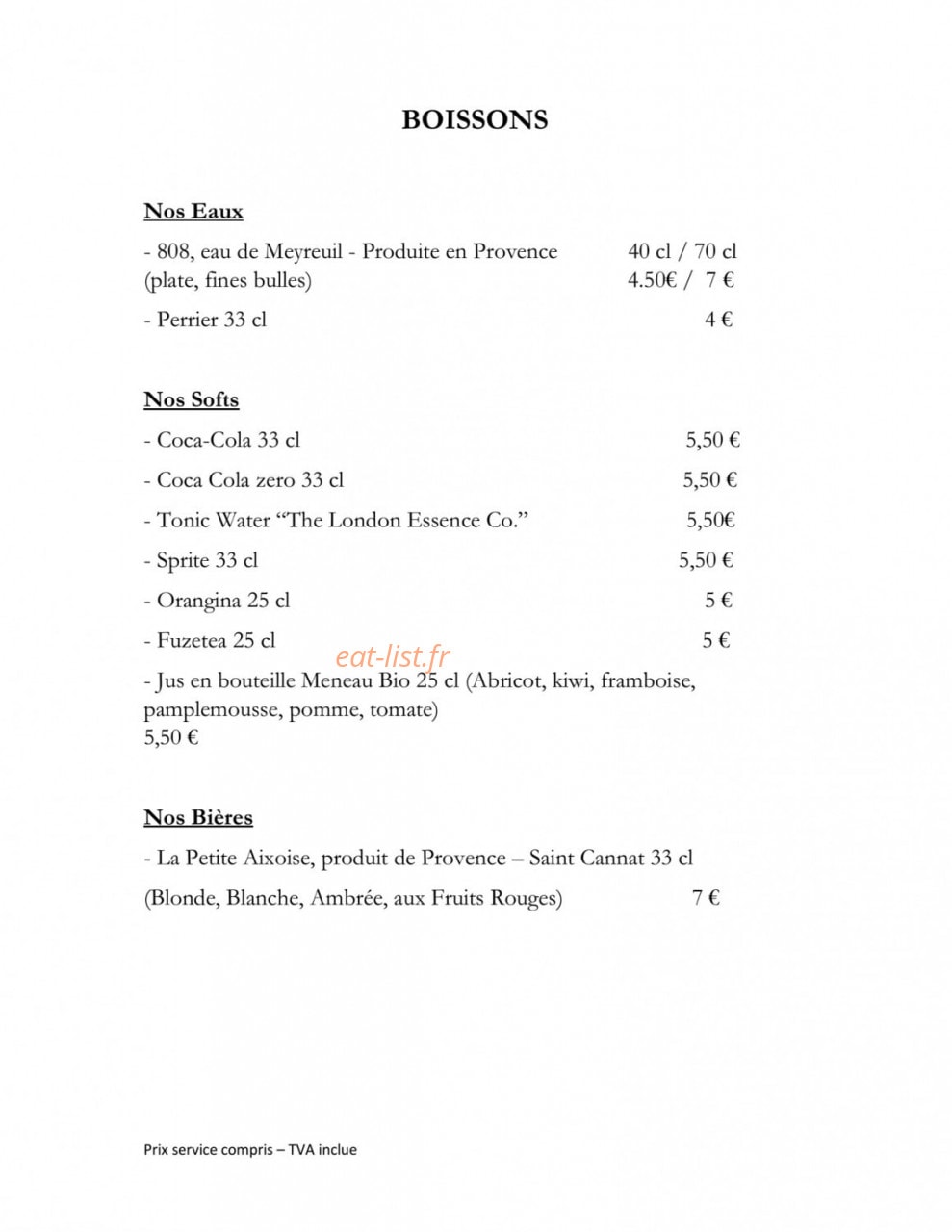 Hôtel Sainte Victoire — carte page 10