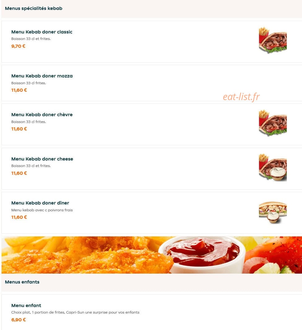 Big diner — carte page 3
