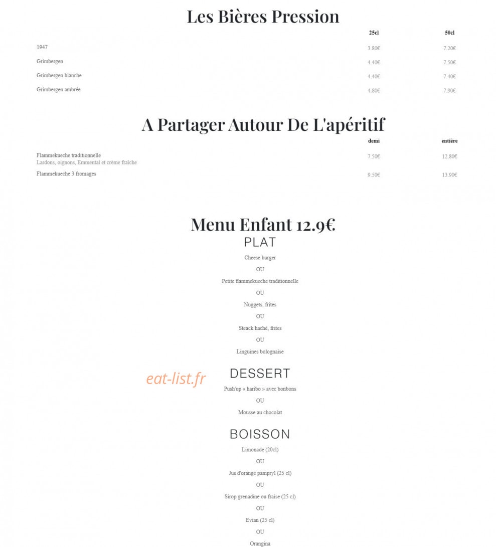 Brasserie K — carte page 3