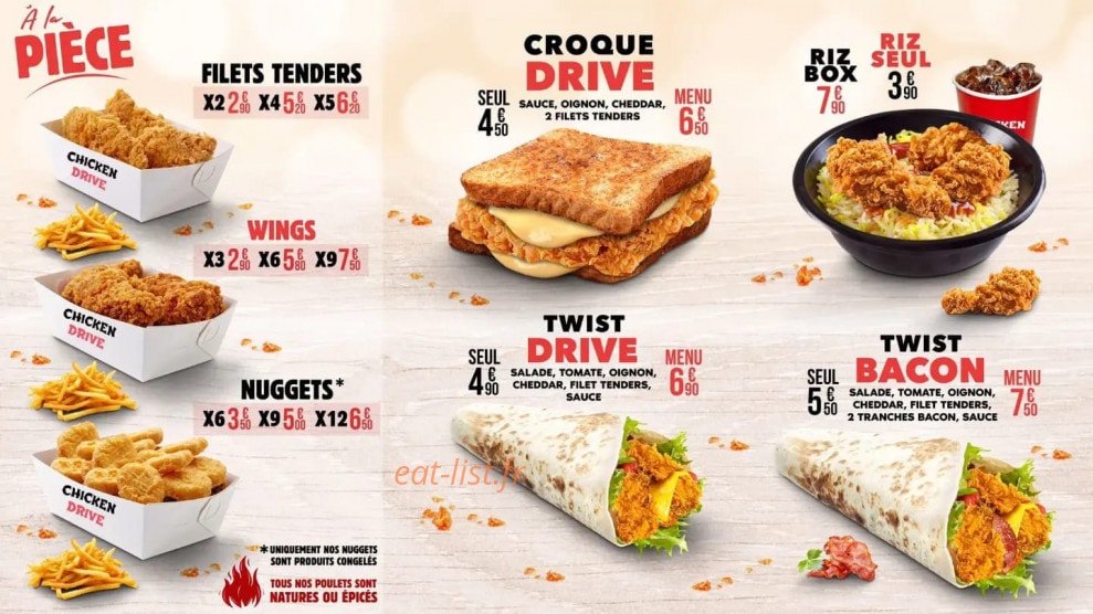 Chicken Drive — carte page 3