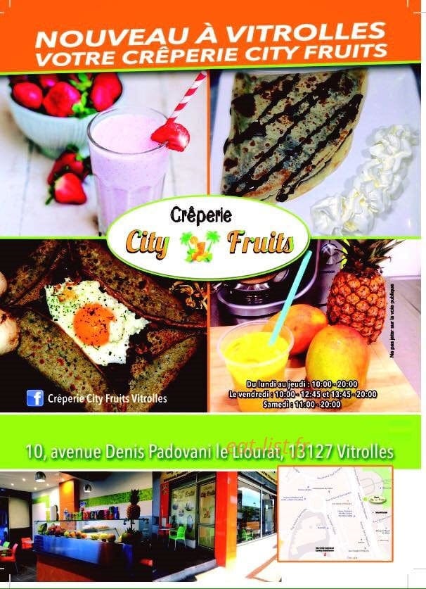 Crêperie City Fruits — carte page 1