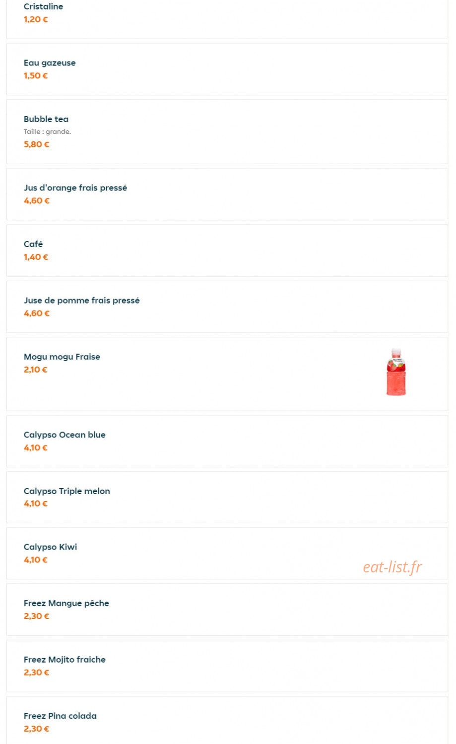 Fais Ta Salade — carte page 9