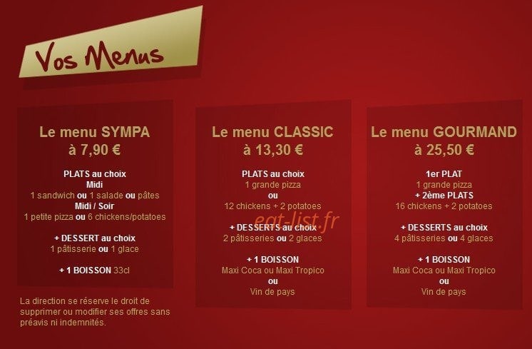 Ka-sy Pizza — carte page 1