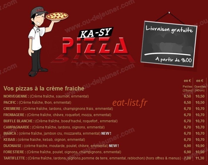 Ka-sy Pizza — carte page 3