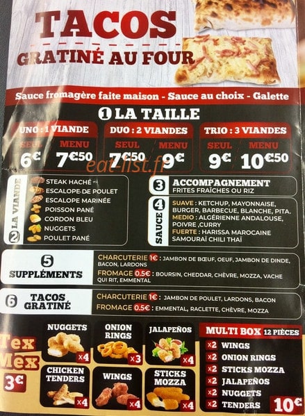 L'escale restaurant pizzeria — carte page 1