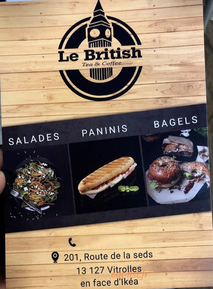 Le  british tea and coffee — carte page 1